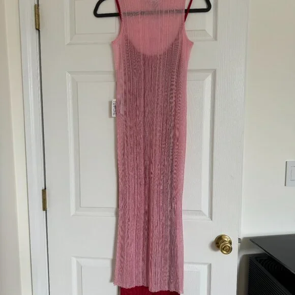 Herve Leger Semi-Sheer Ribbed Dress - Picture 3 of 6